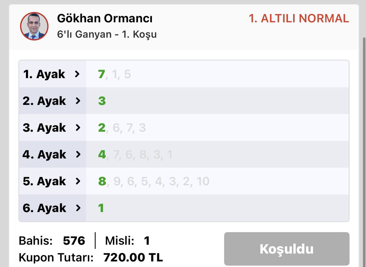 01goko's tweet photo. İkramiye az verse de birinci atlarla sonuca gitmek güzeldi. 
Değerlendiren üyelerimizi tebrik ederim. https://t.co/Z2DqlxiXKZ