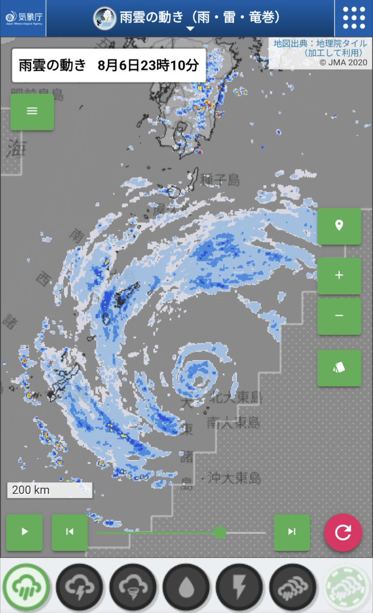 SOOMIN_SABOTEN's tweet photo. 台風13号の動きとGPM主衛星の軌道が上手く2日おきに合っているみたいで、二周波降水レーダ(DPR)が再び台風13号を観測
(2026/8/6 13:28 )
降水強度の分布を見ると壁雲は多重構造になっているように見える

23時、地上レーダーで中心を見ると2重ぽい

JAXA 3D RAINFALL WATCH
https://t.co/Mk455ydxC4 https://t.co/TyRRo8ME1f