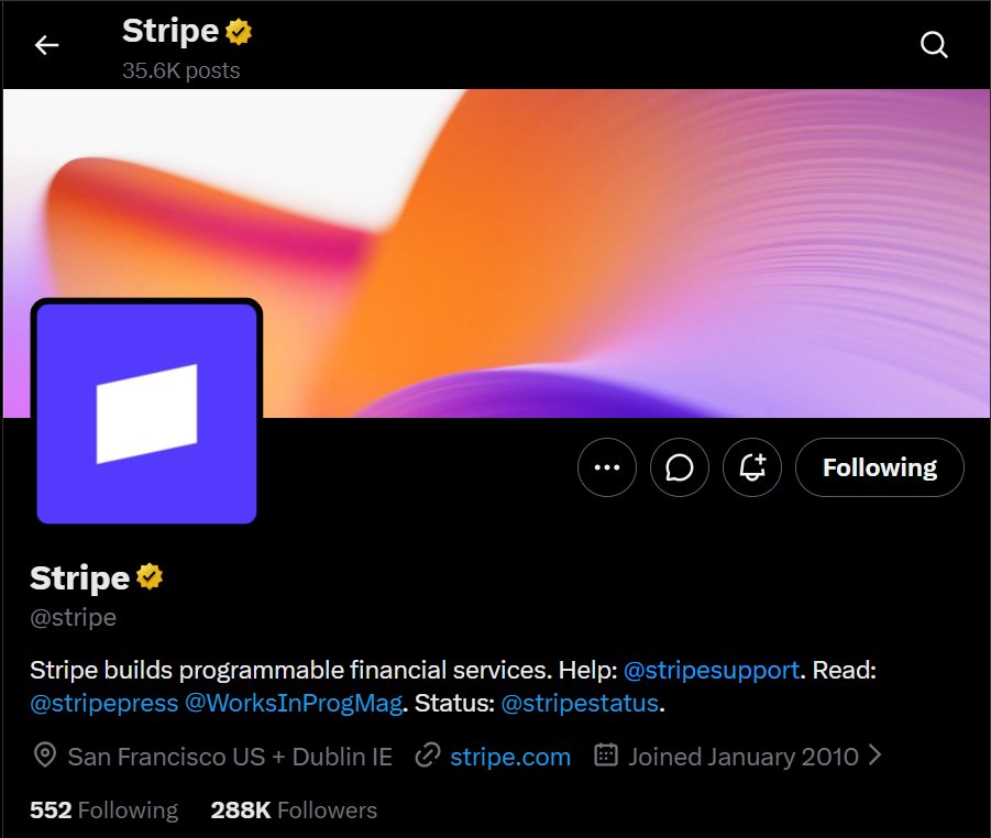 originallawson's tweet photo. Don't you think @stripe deserve to have 1M+ followers?

Let's show them some love, @X family, if you get your payouts via Stripe! https://t.co/wJURaxZPKZ