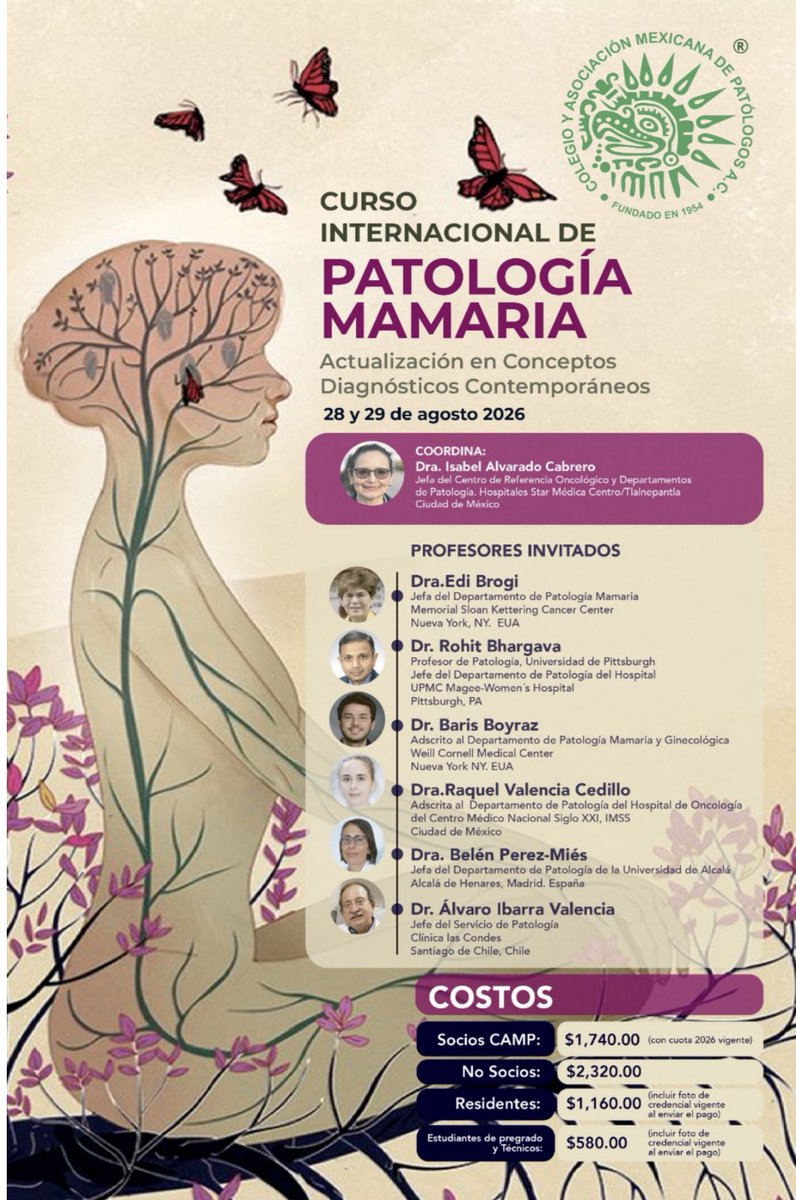 vintage81106614's tweet photo. Estimados todos, con gusto les comparto la información de nuestro ya tradicional curso anual de Patología Mamaria. #seguimoseducando https://t.co/JPLyak4opB