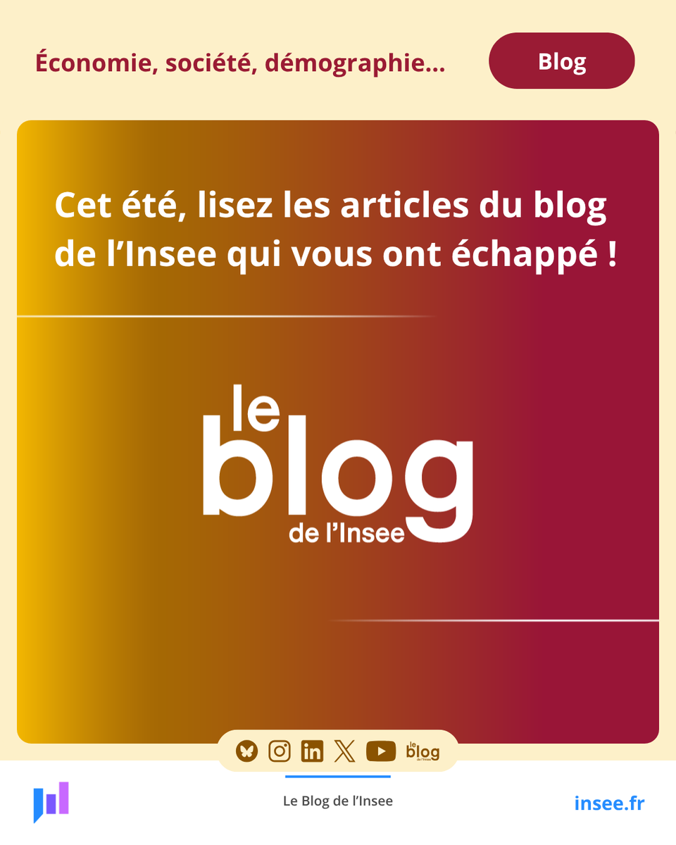 InseeFr's tweet photo. #JeudiLecture 📖| 🧵Profitez de l’été pour lire les articles de #BlogInsee qui vous ont échappé ! 1/4 https://t.co/F1gX2lz10g