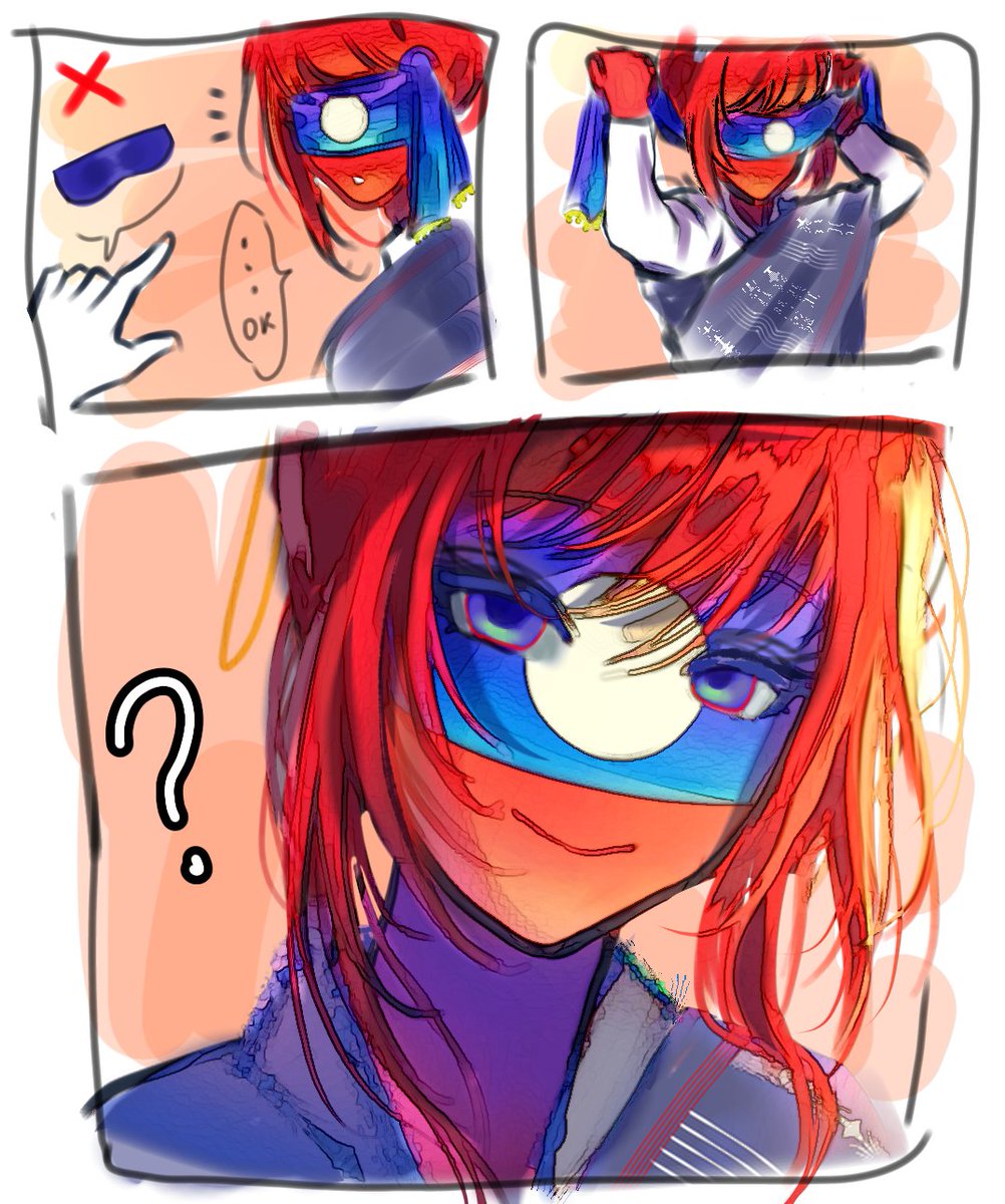 Hum_yai_no_1's tweet photo. For those wondering if the blindfold can be taken off
#countryhumans
#countryhumanslaos https://t.co/0aBRibSfk6