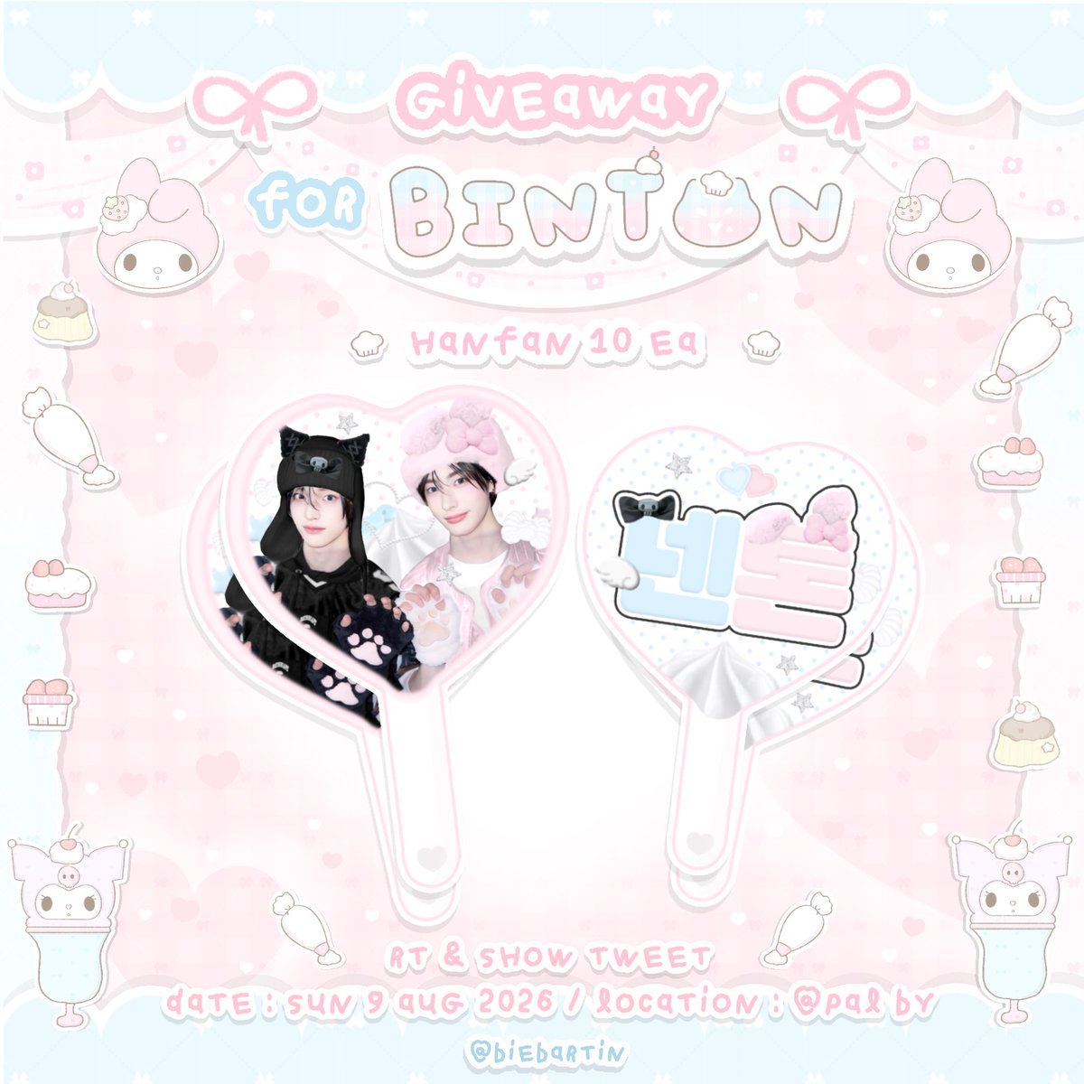 biebartin's tweet photo. *⋆꒰ঌ pls kindly rt ໒꒱⋆*

𝙂𝙞𝙫𝙚𝙖𝙬𝙖𝙮 𝙛𝙤𝙧 ⊹ »-♡→ 🐈‍⬛🐽
#flywithnenton #302321cafe 🏹

Ი⑅𐑼 ݁ᣟ݂ hand fan 10 ea ❤︎⬞♪

𓎩𓌉  date : 9 sep 2026
 ✿ at : PAL bangkok ( round 3 ) ♡.°୭ 

 ૮ ྀིᴗ͈ . ᴗ͈ ྀིა rt &amp; show this tweet 💭
for exchange pls dm naka ⊹𐙚 https://t.co/EinNXJ1ryl