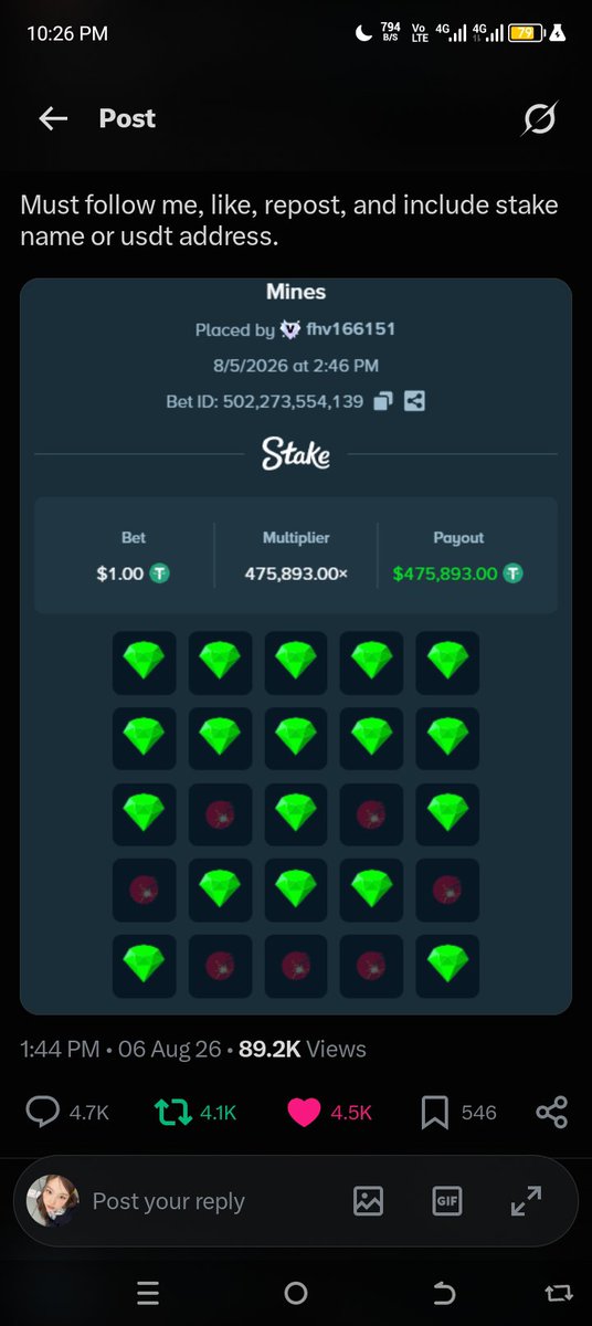 rosaluvxyz's tweet photo. @Funnyhoodvidz @Stake INSANE WINNNNNN🔥 CONGRATS @Funnyhoodvidz KEEP WININGGGG

followed you with notifications on 🔔 retweeted and liked, thank you so much for this appreciated you always 🙏 manifesting first tip on my stake account 

stake: luckyrosa https://t.co/7to4F1nNeq