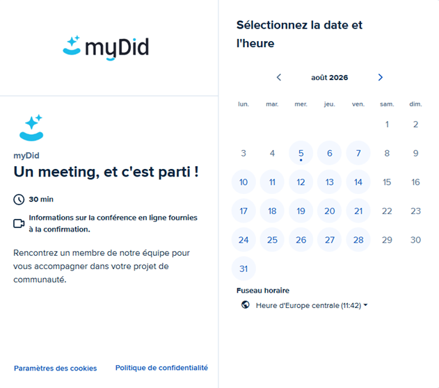 myDid_En's tweet photo. ☀️ Le mois d'août est un peu plus calme ? C'est le moment idéal pour découvrir myDid !

On vous propose de prendre rendez-vous ! En 30 minutes, découvrez toutes les fonctionnalités de la plateforme et ce qu'elle peut apporter à votre communauté.

C'est gratuit, simple (et même fun selon certains), réservez un créneau avec l'un de nos super collaborateurs et on s'occupe du reste !

👉 Vous pouvez aussi découvrir notre studio directement sur :https://t.co/aoWekoGYLh