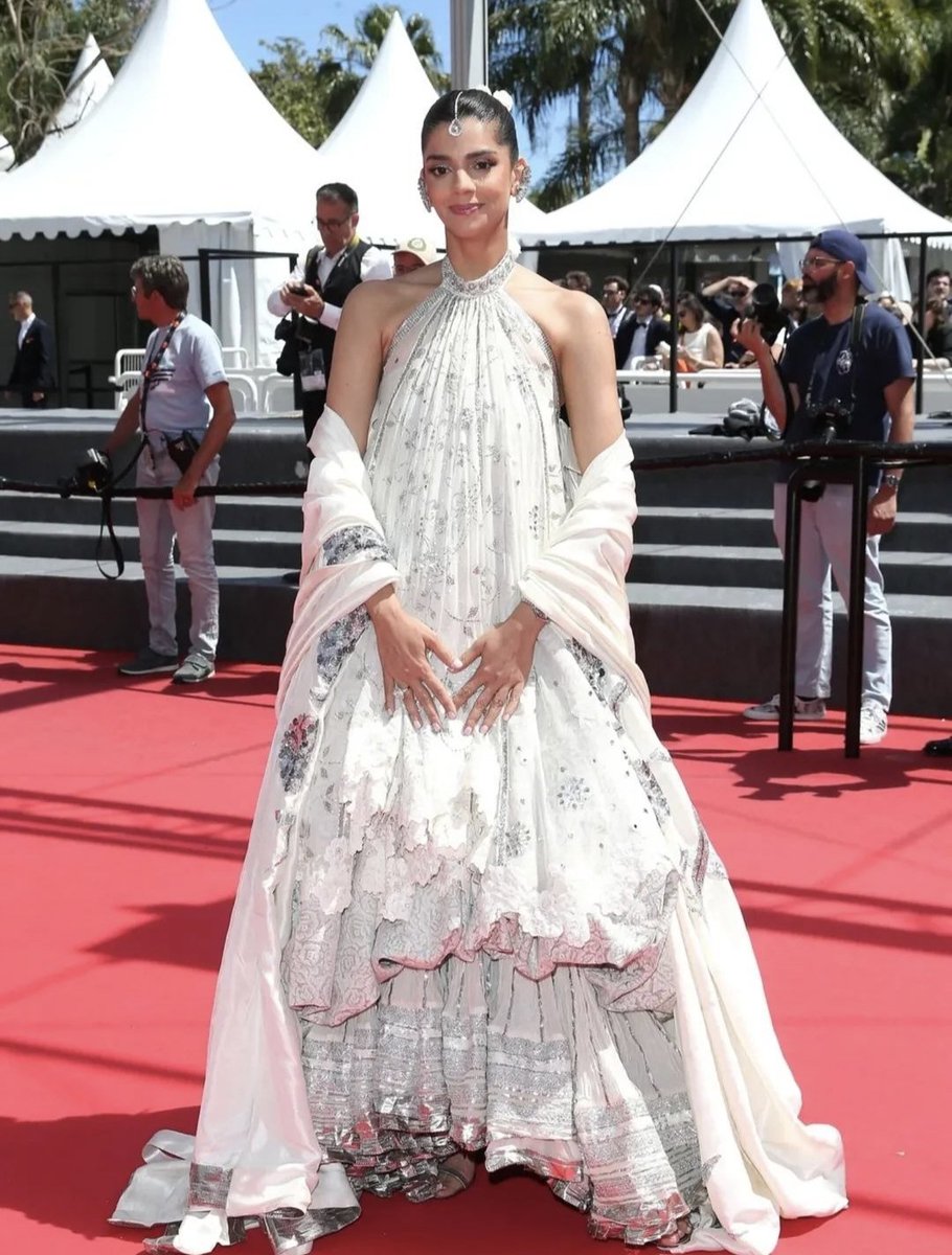 ___chitrogolpo's tweet photo. Sanam Saeed in custom Hussain Rehar Couture '26 at Cannes Film Festival https://t.co/a2EQunoM6z