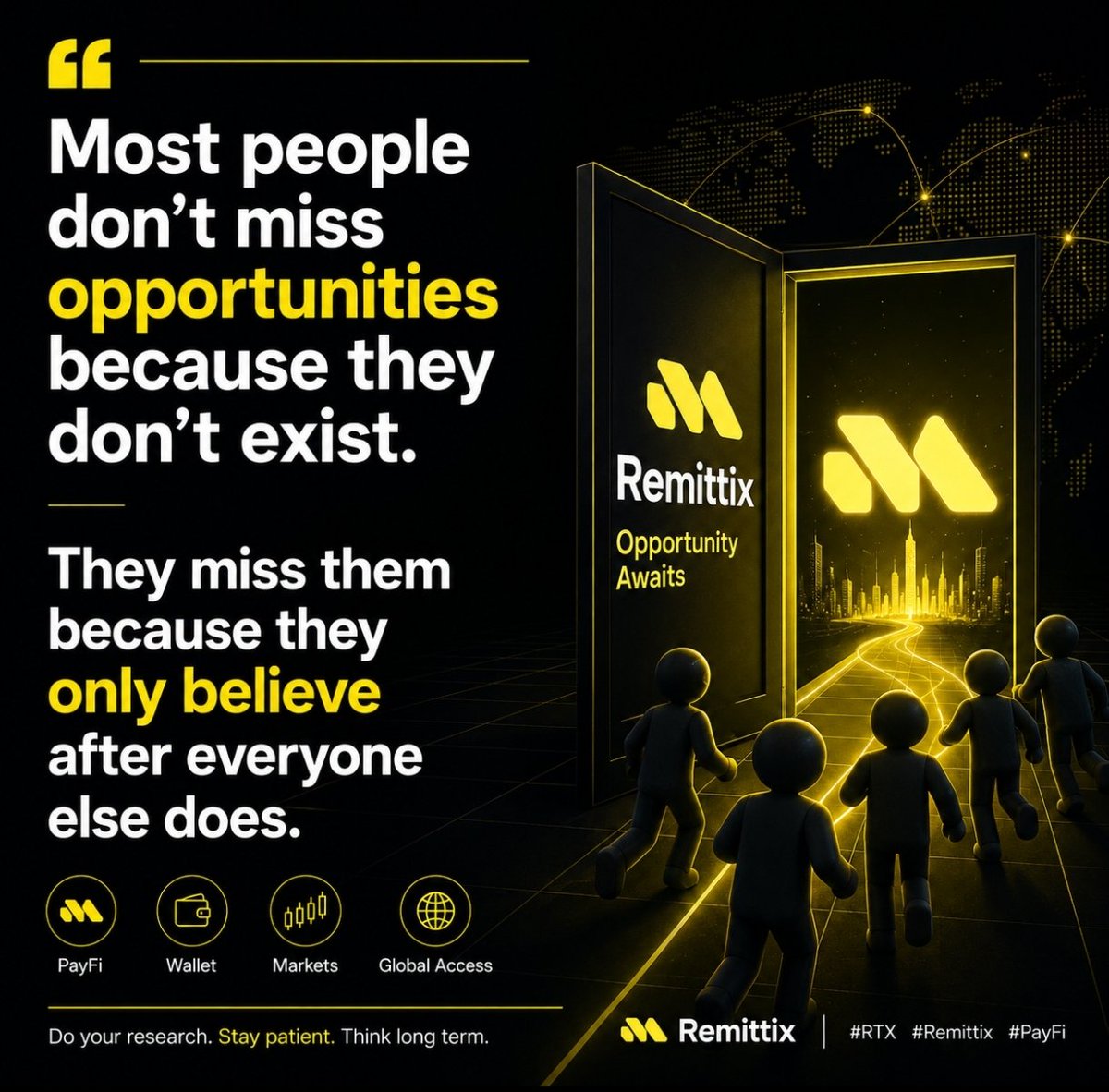 thabkhai's tweet photo. @remittix Most people don't miss opportunities because they don't exist.

They miss them because they only believe after everyone else does.

#RTX #Remittix #PayFi #Crypto https://t.co/hv2LtTAfd5