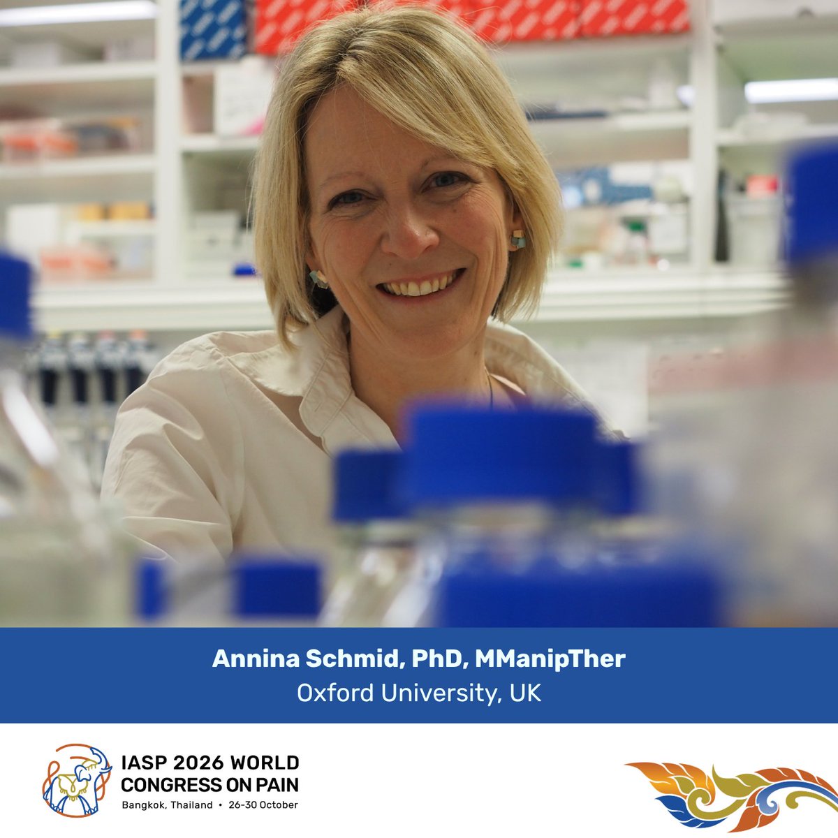 IASPpain's tweet photo. Pain science advances when global perspectives come together. More than 5,000 pain professionals will meet in Bangkok for #WC2026, with plenary speakers from around the world. Meet the faculty: https://t.co/yoGZibDgNx #PainScience https://t.co/02dIpMU7cY