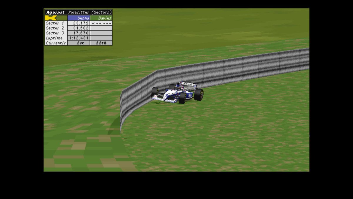 Gp2Joey's tweet photo. 30/3/1996
#F1 Rd2/16 #BrazilianGP
SAT QUALIFYING
1:40pm
🟨YELLOW FLAG
⚡️DAVIES SPINS AGAIN!
#Katayama emerges from the pits right in front of #GP2Joey who takes evasive action and hits the barrier before going again...
#RetroF1 #Retrogaming #RETRO #Formula1 #GrandPrix https://t.co/vNFjZ5IYZr