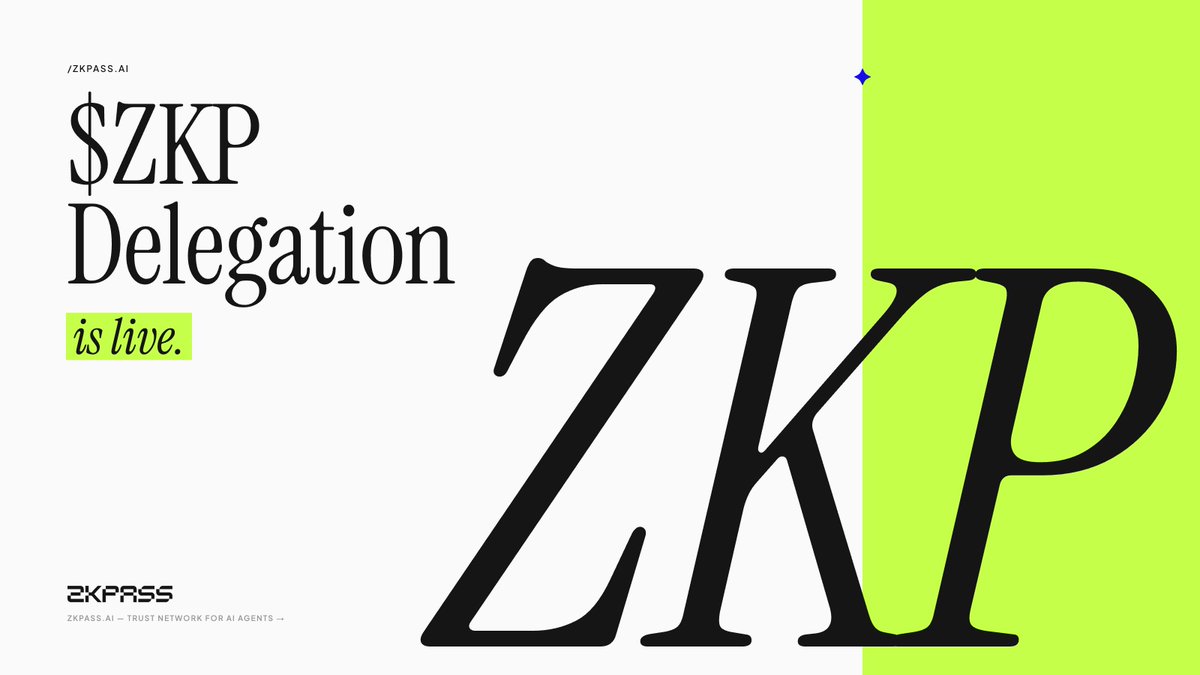 zkPass's tweet photo. AI agents need to be tested before they can be trusted.

Delegate $ZKP to power the Auditor network. Your delegation increases its capacity to audit and verify more agents across the ecosystem.

Help build the trust layer for autonomous machines.

Delegate on https://t.co/qXoyhMdGoN.