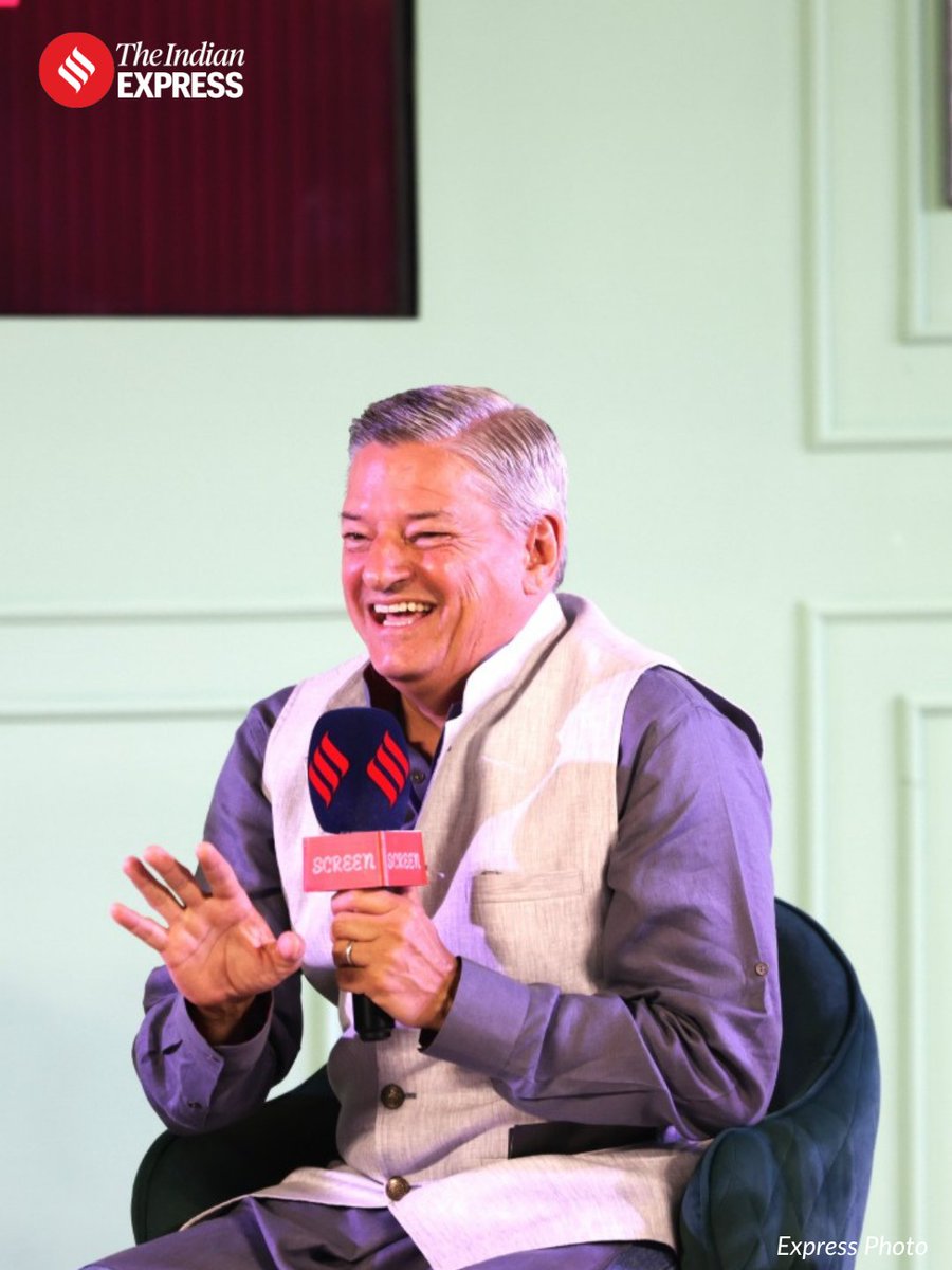 IndianExpress's tweet photo. A captivating session at #ExpressAdda with Ted Sarandos, Co-CEO of Netflix. The conversation explored the future of streaming, global storytelling, and how entertainment is evolving in an increasingly connected world. Swipe through for highlights from the session.
@anantgoenka @Netflix @NetflixIndia
Watch the full conversation on YouTube.
https://t.co/TN0rb2LaKL