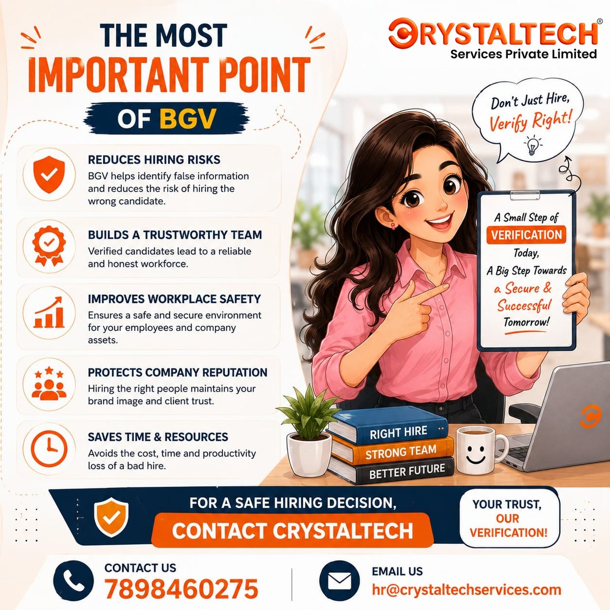 crystaltech_ltd's tweet photo. ๐ Every Great Hire Begins with the Right Verification!
#CrystalTech #BackgroundVerification #BGV #EmployeeVerification #CandidateScreening #HiringSolutions #SmartHiring #HRServices #VerifiedHiring #Recruitment #CorporateHiring #BusinessGrowth #SecureHiring #TrustInHiring https://t.co/dymEcwonKN