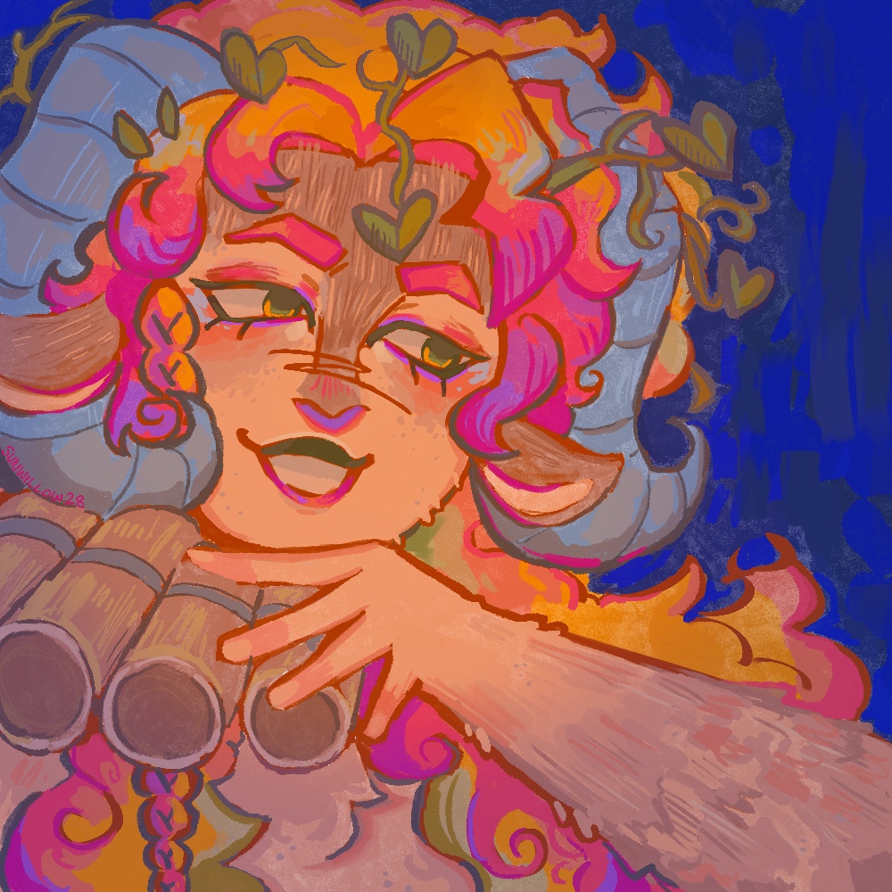 SunWillow28's tweet photo. I can’t stop drawing Pan!Cleo 
#Pantheonsmp #Pantheonsmpfanart #zombiecleofanart https://t.co/qLTWuwHC6n
