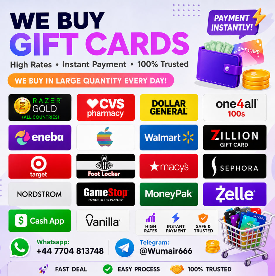 william19105769's tweet photo. Turn Your Gift Cards into Instant Cash! 📷We buy gift cards from top brands at the highest rates #giftcards #GiftCardDeal #GiftCardBuyer #GiftCardTrading #GiftCardsForCash #AppleGiftCard #RazerGold #GiftCardExchange #Nigeria #Nigeriagiftcard #TrustedBuyer https://t.co/z7zMJAYgNM