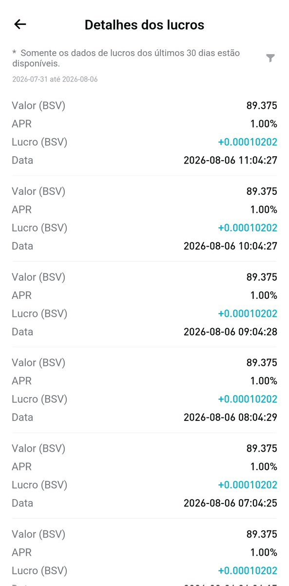 flibusteiro124's tweet photo. So @bitget lets you stake your $BSV at 1% APY. They stream the rewards hourly so I left like 90 Bitcoin there to collect these sats. It pretty much covers my electrum's tx fees and lets me trade my coins whenever I want.

The exchange also asks for 30 confirmations for deposits. https://t.co/bdl8BQJjAj