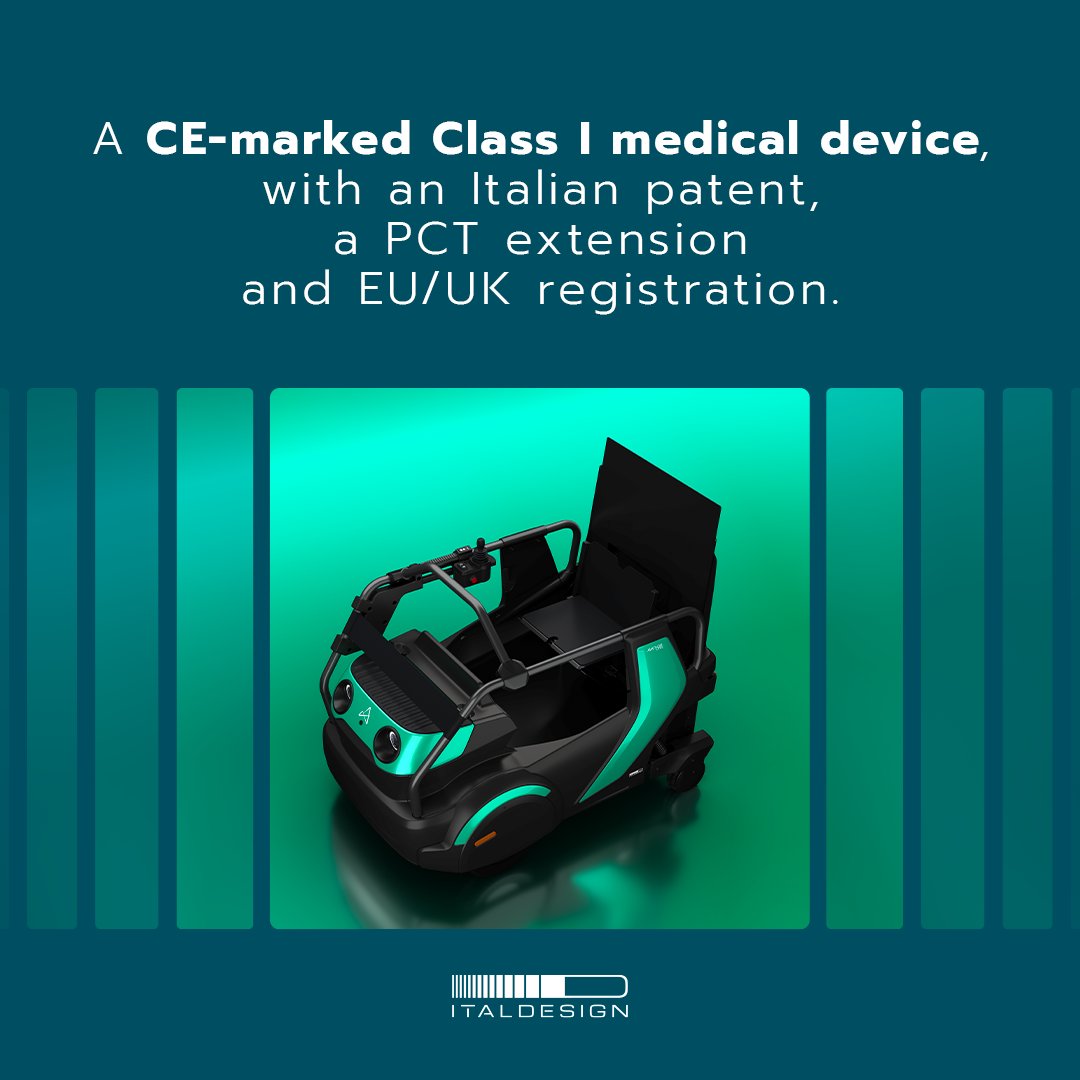 italdesign's tweet photo. WheeM-i, a 2019 #Italdesign concept, is now Avathor One: a CE-marked Class I medical device brought to market by the startup Avathor.
Design, engineering and patent support from us.
New whitepaper, From Concept to Company: https://t.co/E5zAjR2uHv
#BEIDENEERS #TheArtOfIntegration https://t.co/i4Z5yLPAA5