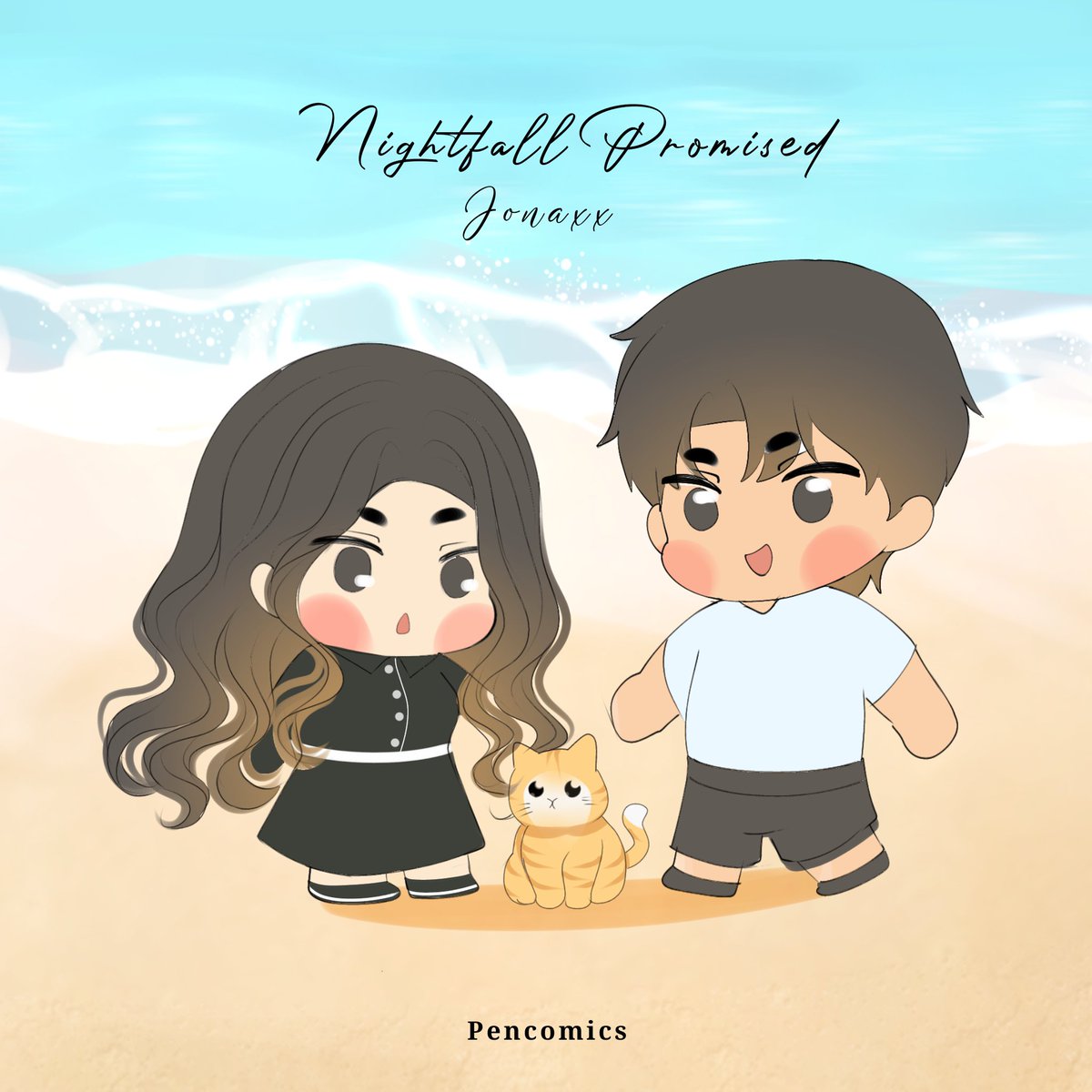 pencomics1's tweet photo. Alam ko bagay kanila Aquil, Rhia at pusa nila iyong trend na tatakbo sila sa magkaibang direksyon tapos pipili iyong pusa kung kanino susunod. 🤣💓 

Unfinished illustration 

#NightfallPromised https://t.co/zlIvOHZ1rY