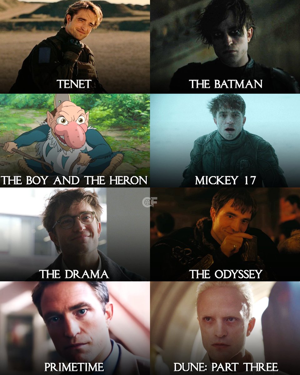 FeelsCinema's tweet photo. Robert Pattinson's impressive film run this decade. https://t.co/i1omrp41YJ