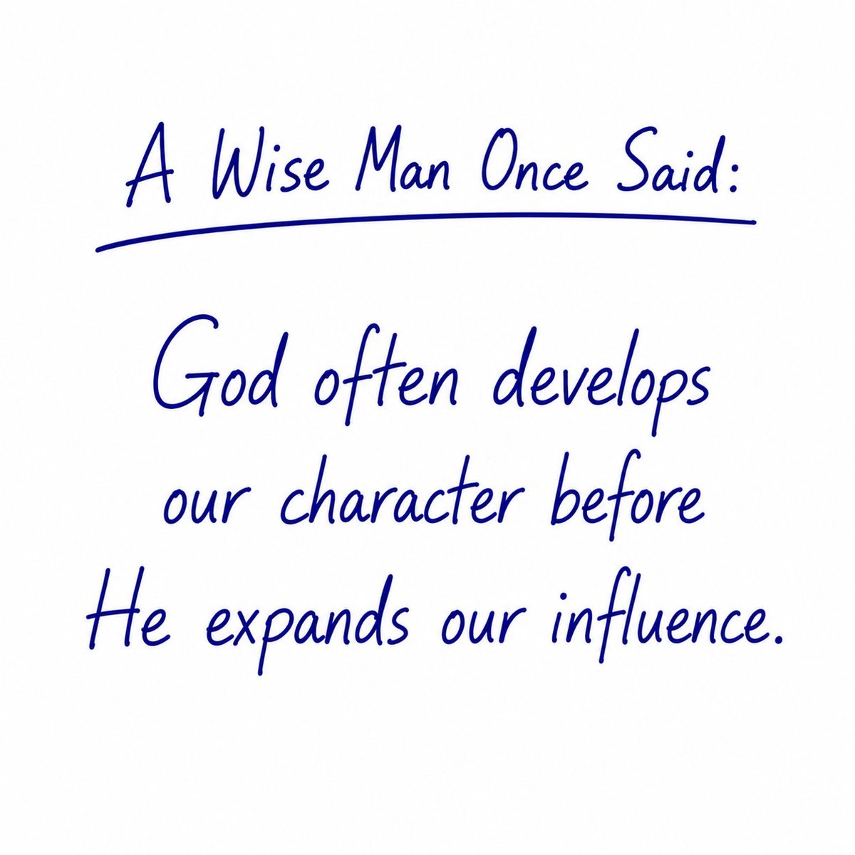 off_god_man's tweet photo. A wise man once said:

God often develops our character before He expands our influence.

#AWiseManOnceSaid #Faith #Character #Leadership https://t.co/Wim4fmAsq7