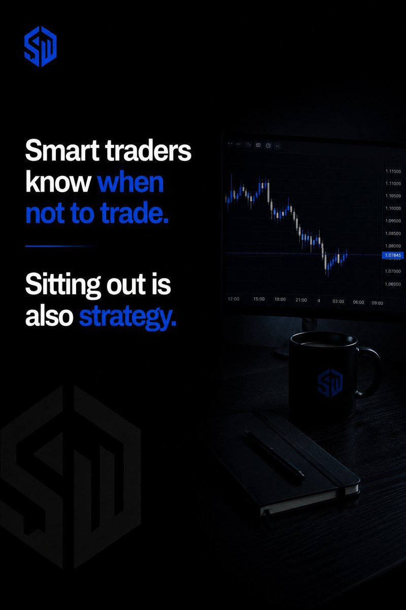 Theswizzway's tweet photo. Patience is a position too. The market doesn't reward constant action, it rewards disciplined decisions. 
Sometimes, the highest probability trade is the one you don't take.
What's harder for you: waiting for the right setup or staying out after missing one? 🎯
#TradingJourney https://t.co/IyJe0aMkTL