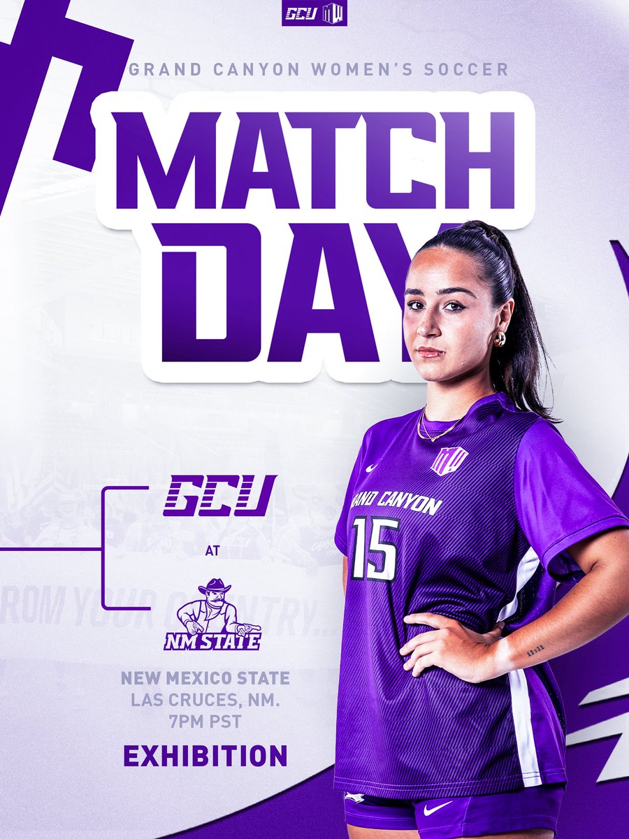 GCU_WSoccer's tweet photo. we play competitive footy today. 👀

Final tune-up before the regular season, tonight in Las Cruces! #LopesUp https://t.co/ZqGx2DlCq7