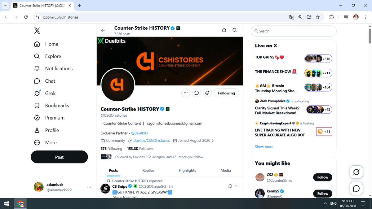 adamluck222's tweet photo. @CSGOhistories @BasementBoysCS2 Yooo! https://t.co/3fGMXLNcJm