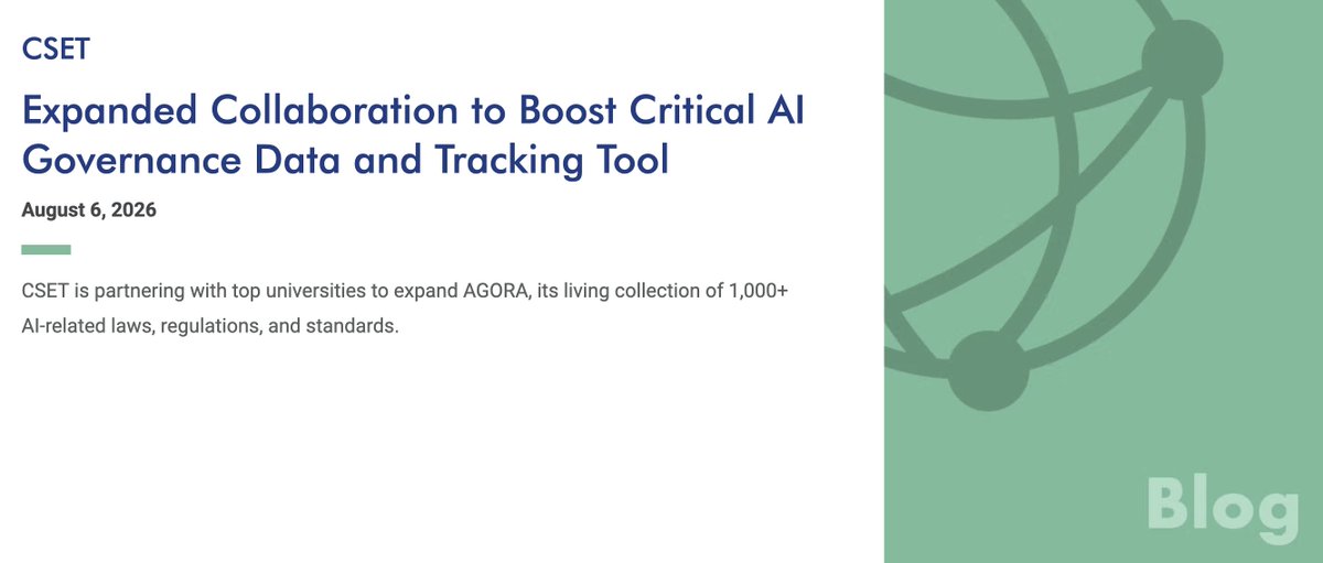 emergingtechobs's tweet photo. We’re proud to announce that MIT’s AI Risk Initiative and CMU’s EncyclopAIdia team are joining CSET, ETO, and our existing collaborators at Purdue’s GRAIL to expand AGORA – our living collection of AI laws, regulations, and standards. https://t.co/SJ5th7iyEa