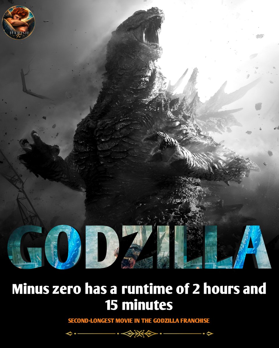 Harishsj16's tweet photo. Godzilla Minus Zero is scheduled to release in Japan on November 3, 2026, and in North America on November 6, 2026. Prior to its wide theatrical rollout, the movie will hold its world premiere at the New York Film Festival on September 26, 2026
...................
🍿Share this post with your friends and follow @Harishsj16 for all you need to know about movies 😃🎬 
.
.
#godzilla
#godzillaminuszero