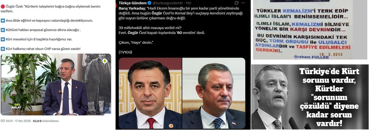 Ak8deniz's tweet photo. @ankahabera Lafla peynir gemisi yürümüyor, biz olana bakıyoruz. vatan haini apo masasında oturmuş kişisin @eczozgurozel , dem den farkın yok  neden demde siyaset yapmıyorsun, CHP yi işgal ediyorsun. hiç yüzün kızarmadı mı kahraman gazilerimiz ziyaret ederken? https://t.co/igeBPJfaWe https://t.co/0jeKSpG2bu