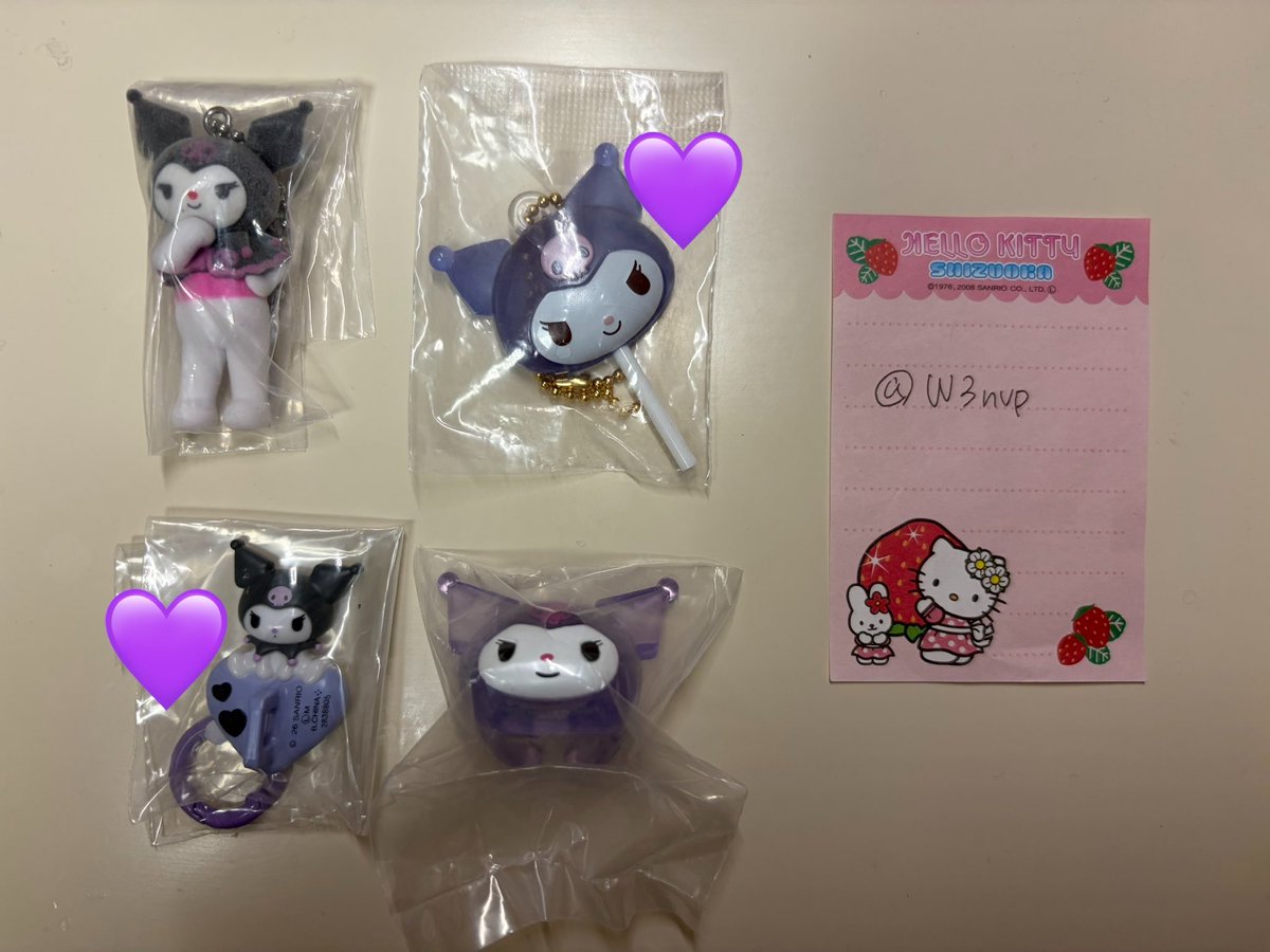 cocoo24__'s tweet photo. @W3nvp こんばんは、お声掛けいただきありがとうございます！
💜の2点と交換希望です。問題なさそうでしたら、フォローのほどよろしくお願いいたします🤲 https://t.co/HPGAfGqP8X