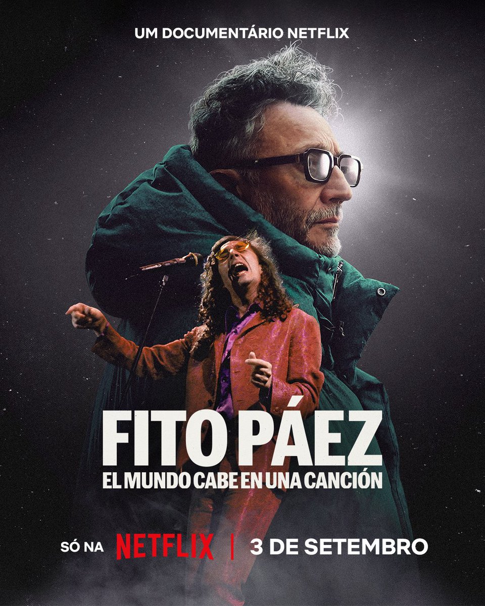 NetflixPT's tweet photo. Num retrato sem precedentes, este documentário mostra-nos Fito Páez na sua intimidade, enquanto reflete sobre a vida, o amor e a música após ter sofrido um acidente que o levou a interromper a sua digressão. "Fito Páez: El mundo cabe en una canción" estreia a 3 de setembro. https://t.co/TIm2pLd5SB