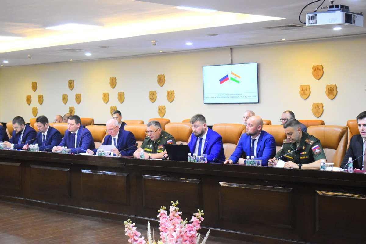 adgpi's tweet photo. 5th India-Russia Army Land System Sub-Group Meeting 

The 5th India-Russia Army Land System Sub-Group (ALSSG) meeting under the aegis of the India-Russia Intergovernmental Commission on Military & Military Technical Cooperation (IRIGC-M&MTC) is being held in New Delhi. The four-day engagement from 04–07 Aug 2026 aims to further strengthen the longstanding bilateral defence partnership between the two nations.

Lt Gen Rahul R Singh, DCOAS (CD&S), led the Indian delegation. Maj Gen Tufekchi Aleksandr, Deputy Head of the Main Armoured Directorate, Ministry of Defence of the Russian Federation, headed the Russian delegation. Both sides reaffirmed their commitment to enhancing mutual trust and advancing Defence Industrial and Technological Cooperation.

#IndiaRussiaFriendship
@MEAIndia
@DefenceMinIndia
@RusEmbIndia
@IndEmbMoscow
