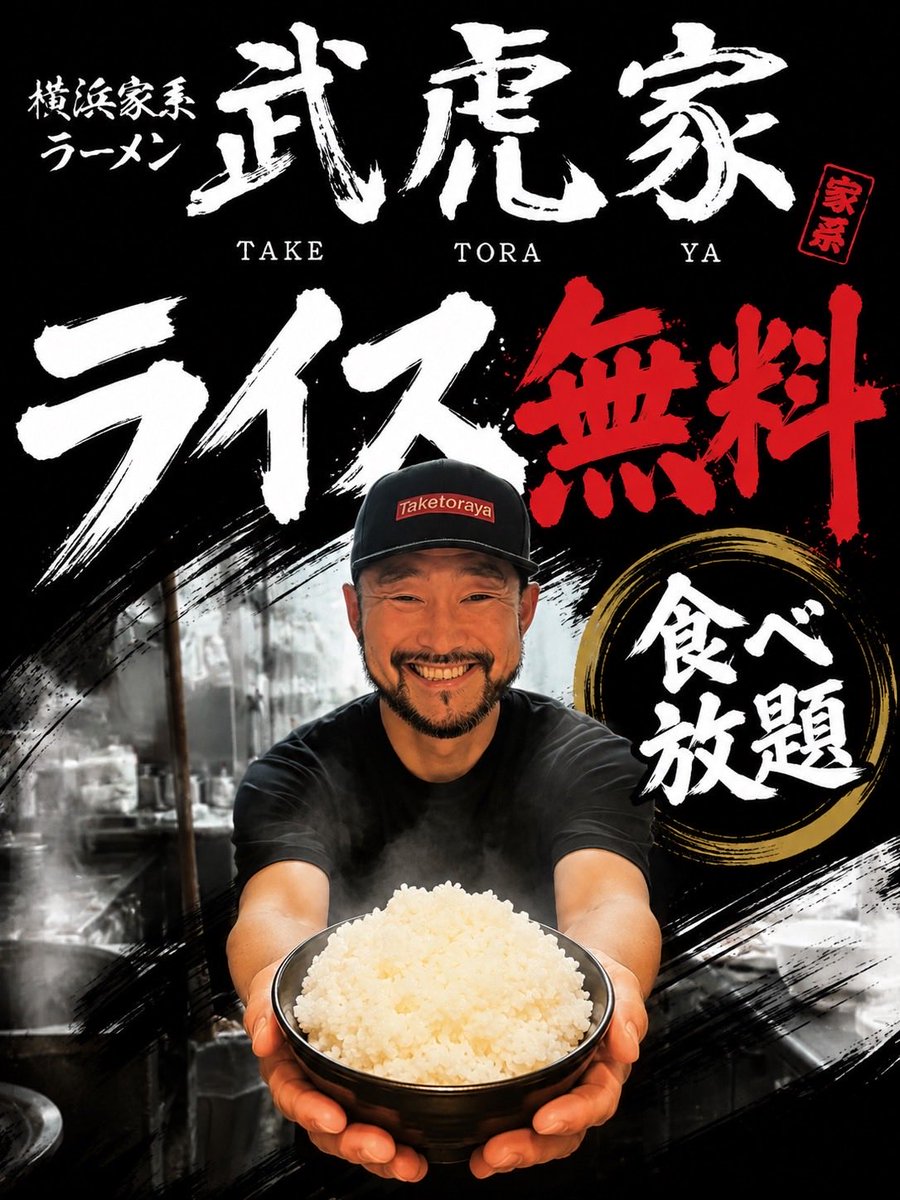 taketoraya's tweet photo. 去年上がり続けたお米の仕入れ値が、以前より落ち着いて来たので、ライス無料‼️食べ放題を解禁しました🍚
ですが以前の金額に戻ったわけではなくギリギリの状態です💧
出来ればトッピングを買っていただくかこの写真拡散していただくかでご協力頂けるとありがたいです🙏 https://t.co/dAziPvyL2O