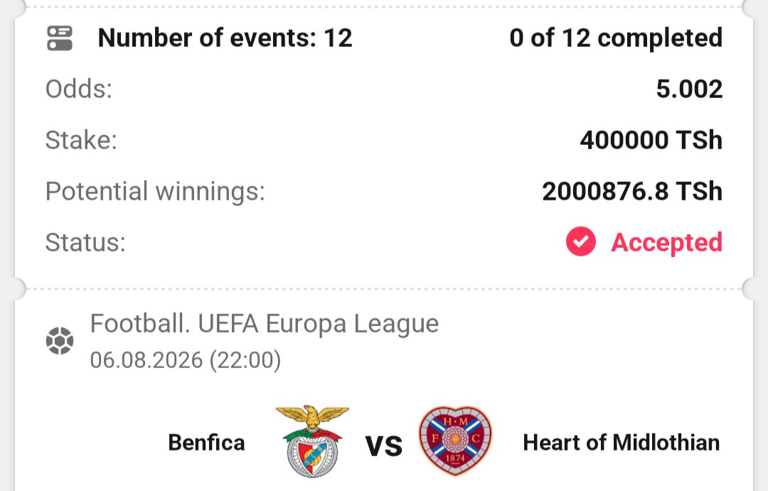 Mzigobet's tweet photo. BET OF THE DAY🔥

Kampuni : DBBET 

ODDS: 5.0+

CODE:TEC5C

JISAJILI 👇
Kampuni : DBBET
Promocode : MZIGO25

Telegram group:https://t.co/UnwroJAn9m
What Group:Tuma ni "Add" No: 0714504170

NOTE: 100k First Deposit bonus mpaka 1M https://t.co/APdXeXsul4