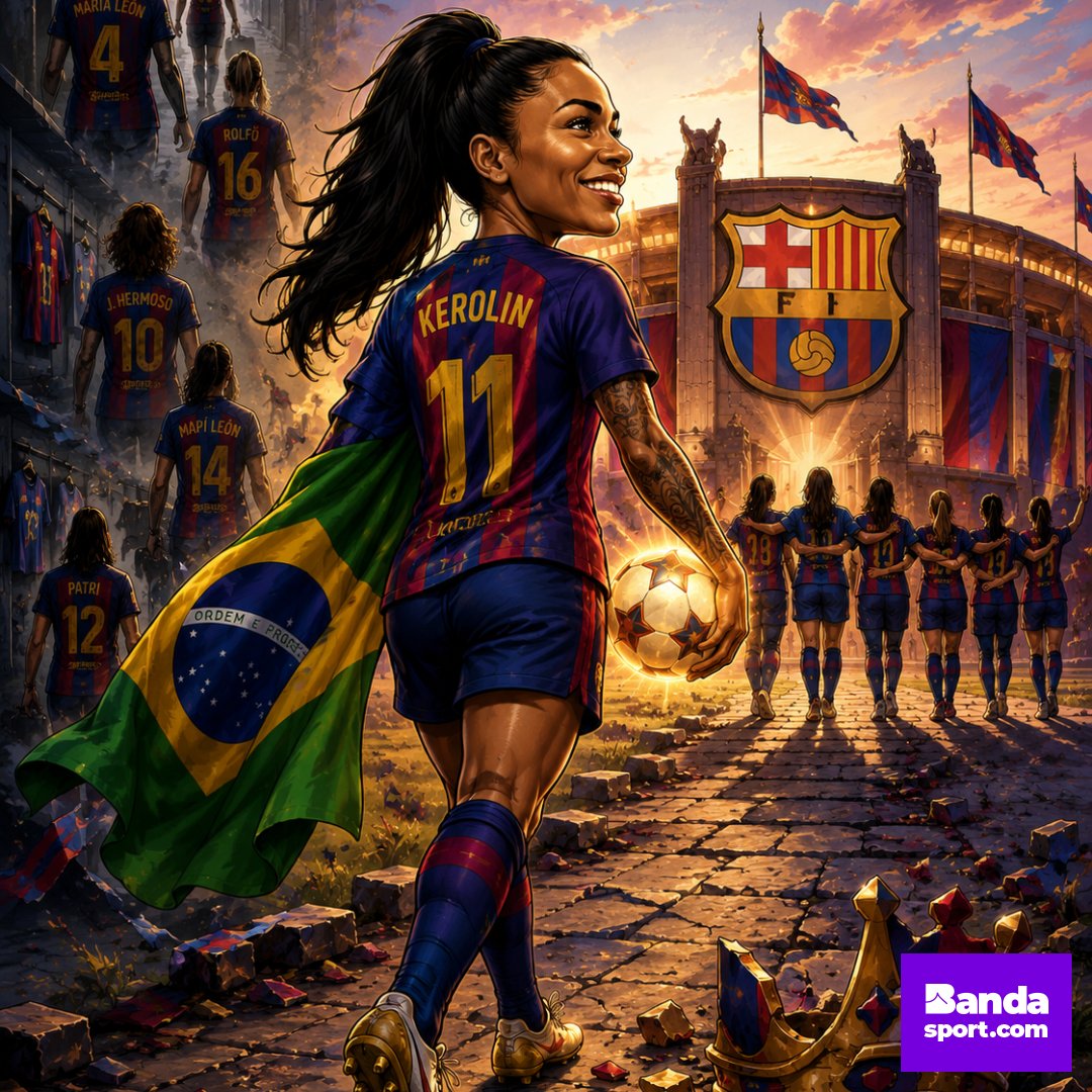 Bandasport_App's tweet photo. Kerolin Nicoli walks into a fading empire, tasked with helping rescue the European champions. 🔵🔴
The Brazilian joins Barcelona Femení for a record transfer fee, keeping her at the club until 2030.
#BarcelonaFemeni #Kerolin. https://t.co/y0TTXyNVO4