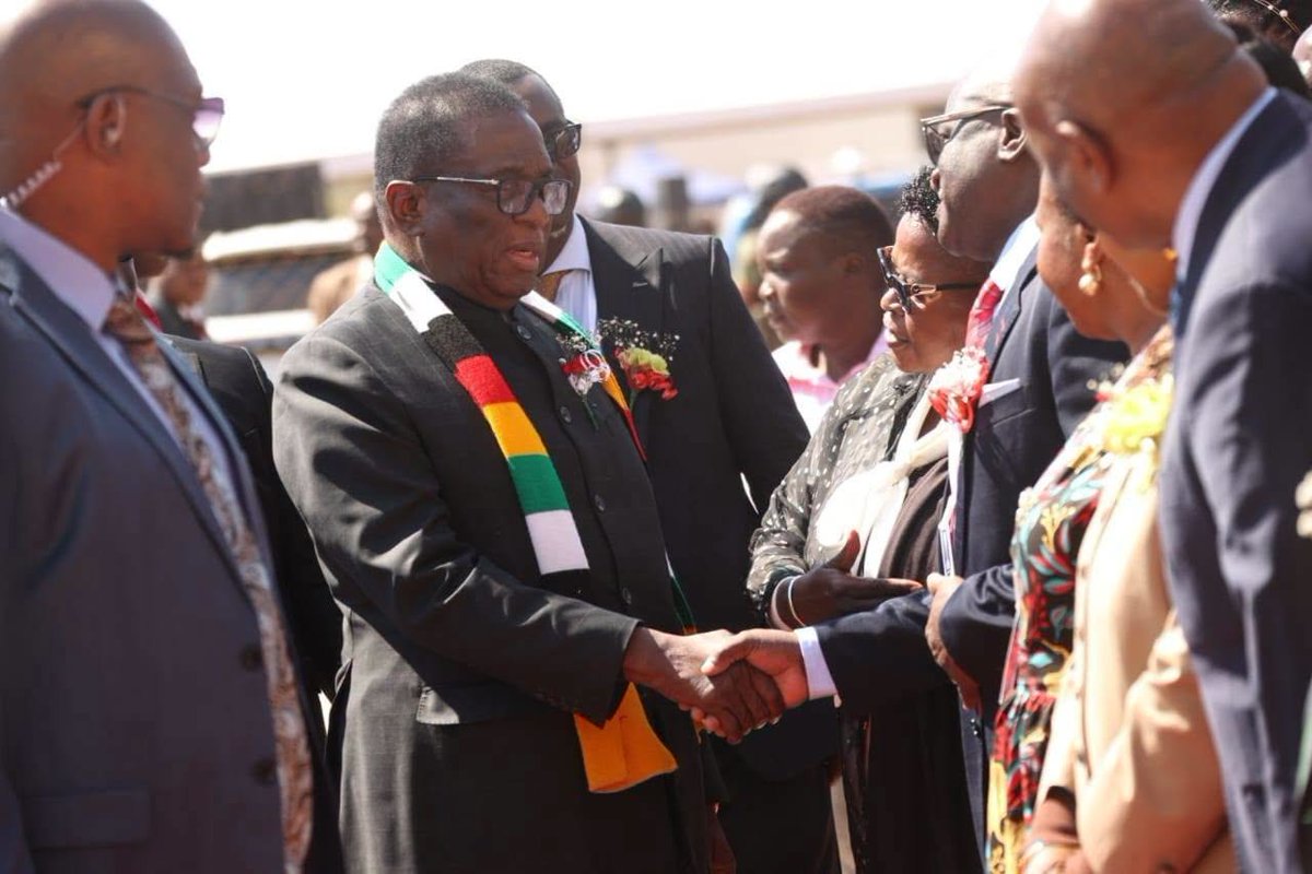 ZTNPrime's tweet photo. President Mnangagwa has arrived for the official opening of the Apostolic Faith Mission (AFM) in Zimbabwe Church’s Vineyard Assembly in Knowe, Norton.

#GetThePicture #Zimbabwe 📷: Believe Nyakudjara https://t.co/IuhMvVMzln