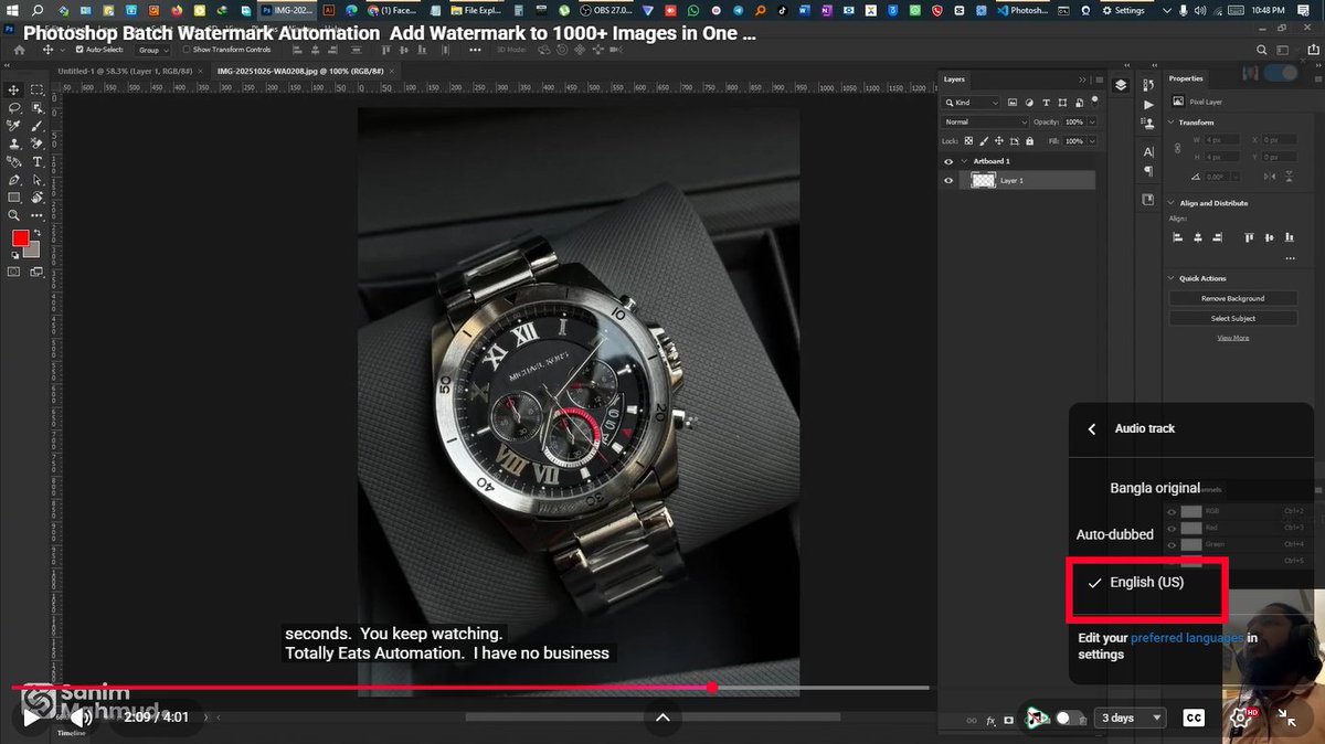 SanimDesigns's tweet photo. You can now easily switch the audio track or subtitles in YouTube settings.

Check out the latest video &amp; learn seamlessly in your language!

#MultiLanguage #YouTubeUpdate #PhotoshopAutomation #GraphicDesign https://t.co/NcNCUnonT4