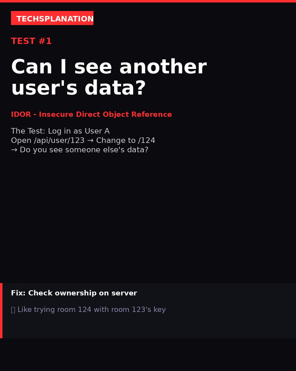 hibee054's tweet photo. 6 tests that break 90% of AI-built apps.

I turned them into a checklist.

Save it. Test your app this weekend. 👇

#Techsplanation https://t.co/5O94KyN2Nv