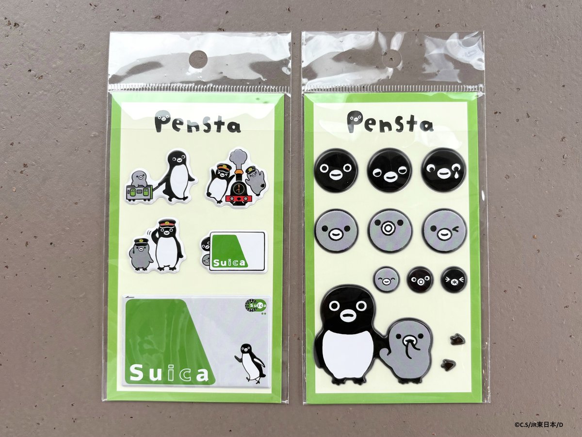 Pensta_JRCross's tweet photo. \ Pensta 8月8日新商品のお知らせ /
立体感がかわいい「ぷくぷくシール」や、
夏のおでかけにピッタリな「ペットボトルカバー」や「保冷剤」
各店柄の「駅名多層マグネット」など新商品が続々登場です🐧🍉

・ぷくぷくシール550円
・ペットボトルカバー1,430円
・ダイカット保冷剤880円
・駅名多層マグネット990円

＊価格は全て税込です