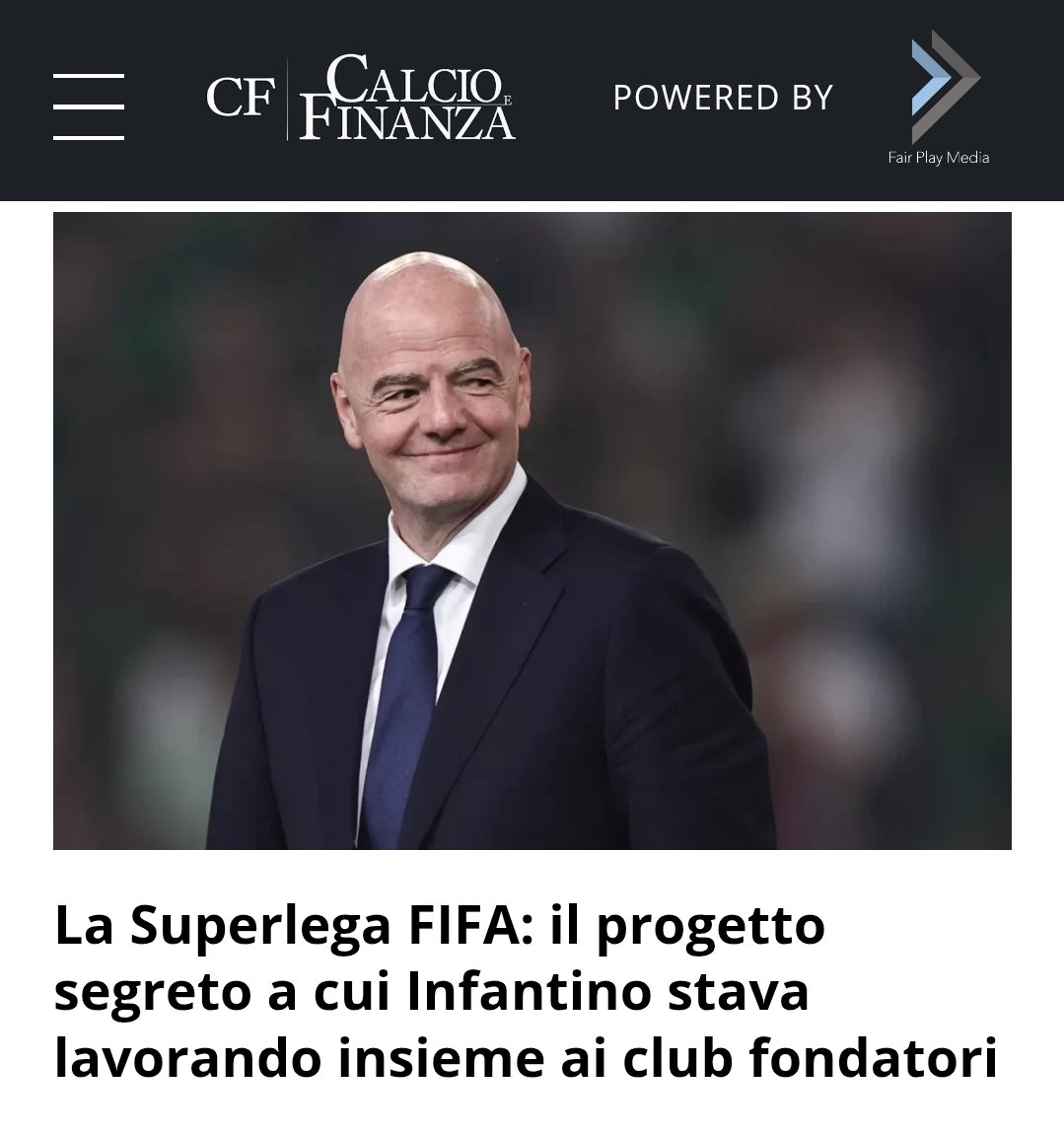mirkonicolino's tweet photo. Ricapitolando: #Infantino stava lavorando con i club della #Superlega, ma poi si è schierato contro assieme alla #UEFA di #Ceferin. Ora Ceferin per contrastare Infantino lavora alla creazione di una Superlega indipendente dalla #FIFA. 
Sempre dalla parte di Andrea #Agnelli! https://t.co/VUg6jKMZ0B