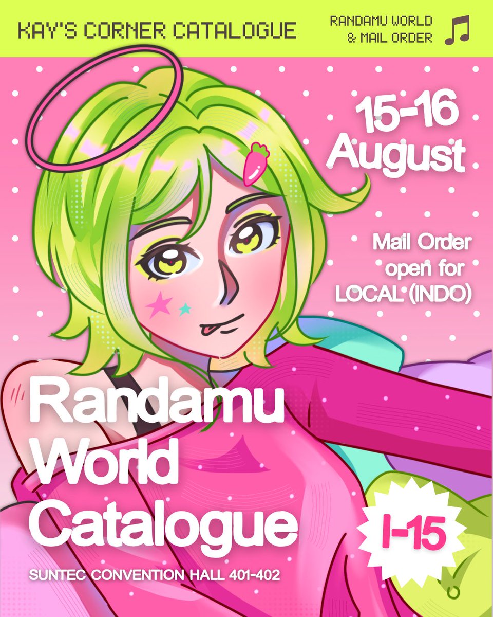 kayenawr's tweet photo. [ rt &amp; likes are appreciated <33 ]
Kay's Corner RANDAMU CATALOGUE

📅 mail order period 6-12 August (for local)
📍booth I-15
📎tgswiiwagaa, NANA, alien stage, witch hat atelier, love and deep space, etc.

more catalogue &amp; form below! https://t.co/Hbtc0hPEwf
