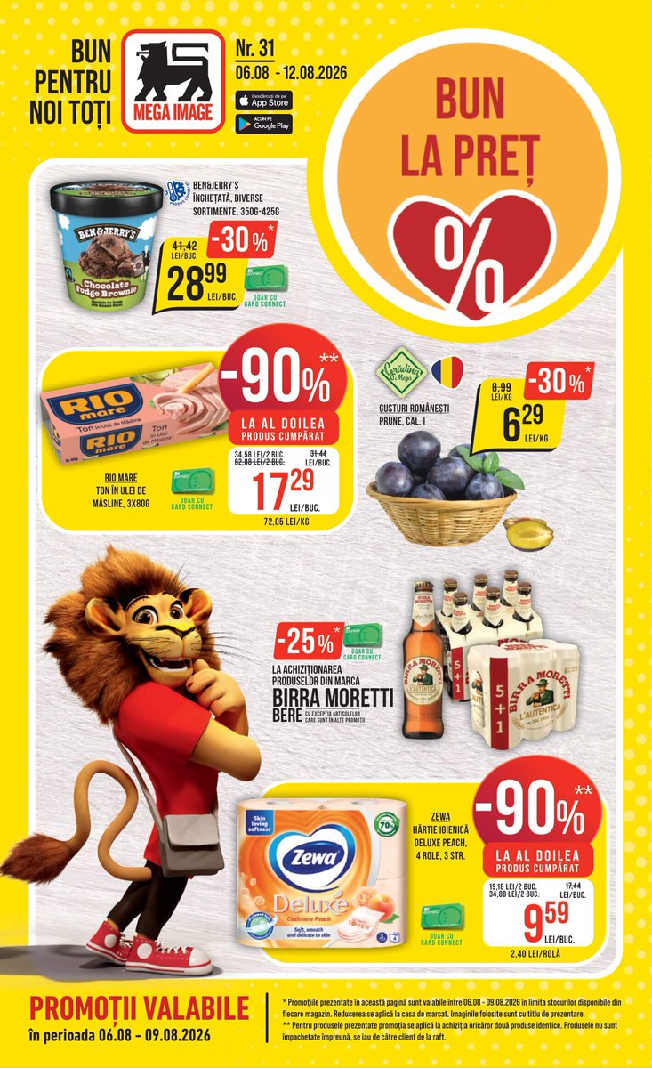 SeyRomania's tweet photo. 🛒 Vezi: Catalog Mega Image 6 august 2026 👉 Detalii pe: https://t.co/VB7594TepQ

#megaimage #catalogmegaimage #sey #reduceri https://t.co/V4V9oBm3DR