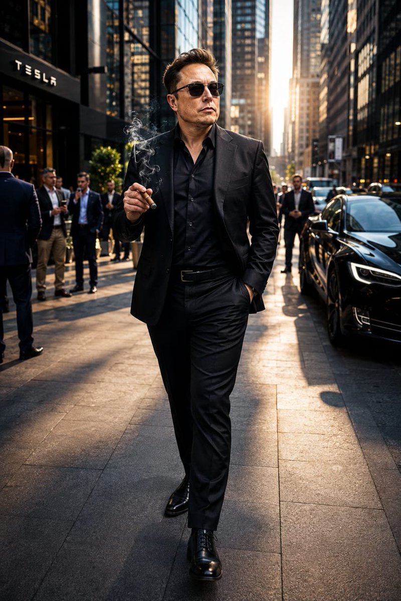 FlowersLife54's tweet photo. Be Honest... 😎

What's the first thing that comes to mind when you see Elon Musk in this look?

🅰️ Boss Energy 💼
🅱️ Hollywood Star 🎬
🅲️ Tech Icon 🚀
🅳️ Too Much 😅 https://t.co/qyRCMCxzER