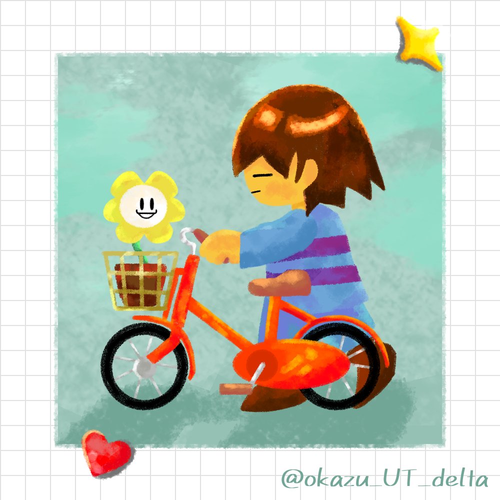 okazu_UT_delta's tweet photo. ＊きんいろの　カゴがついた　あかいじてんしゃ https://t.co/i2ihmfI78F