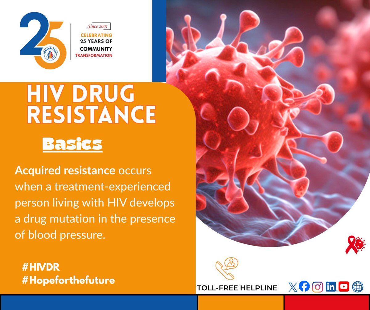 Reachoutmbuya's tweet photo. @MinofHealthUG @makula_99 @paul_opus @MarthaNamuddu2 @Geraldkato24 @Kazibwemich @Dr_Lwembawo Do you know about HIV Drug Resistance? Here are some basics.
#HIVDR #ROMTrainings #Hopeforthefuture
@Dr_R_Stranger @makula_99 @KawempeCare @mujhu_care_ltd @Dr_Lwembawo @mathew_kwizera @IDIMakerere https://t.co/8C561q8iOb