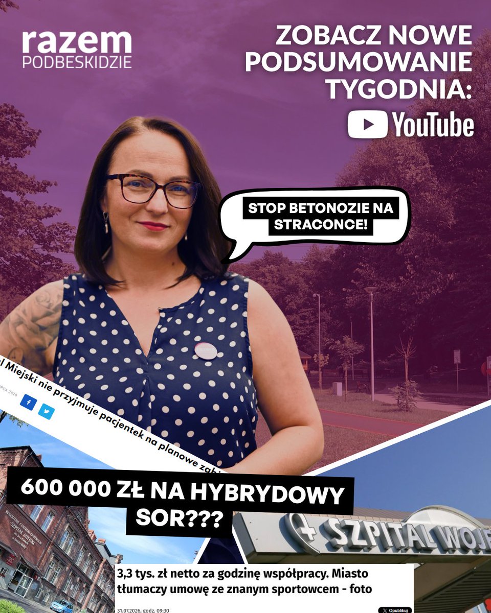 RazemPodbeskid's tweet photo. W dzisiejszym odcinku: Koryto+ w spółkach samorządowych, 600 tys. zł dla bielskiego kierownika SOR, MEN przeciwko likwidacji szkoły!

Ponadto ruszamy z nową sekcją Razem w akcji! Oglądajcie nas, aby poznać nasze bieżące interwencje! https://t.co/FygjMdMjg9