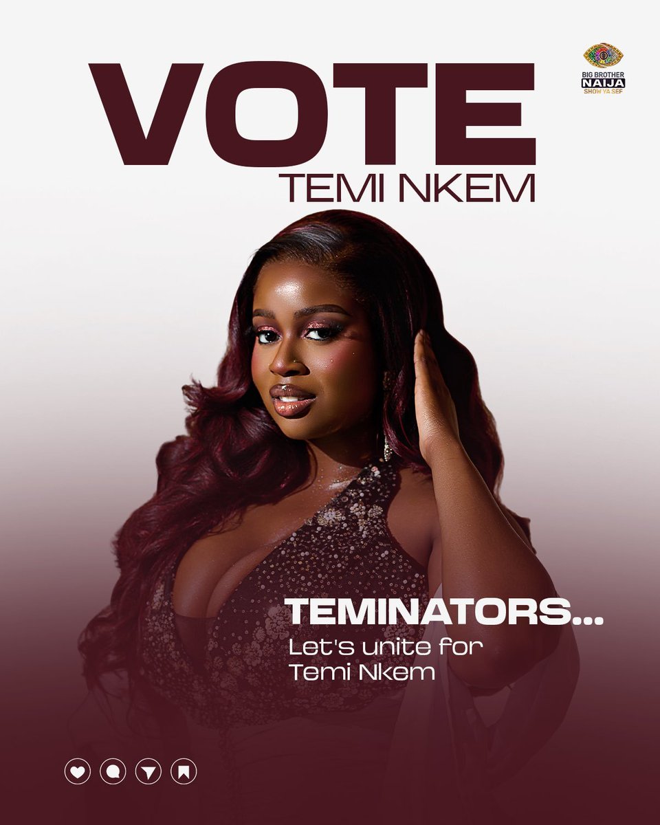 FRANCOOGREAT's tweet photo. Last day to vote the Delta Queen 

Temi Nkem , kindly keep her in the house please 

*Temi Nkem is elegance + power in one house!* 👑 
Vote *TEMI NKEM* now on https://t.co/fdTMIt97xx and let’s take our queen to the top! 🔥

#BBnaija https://t.co/nZo48e6enh