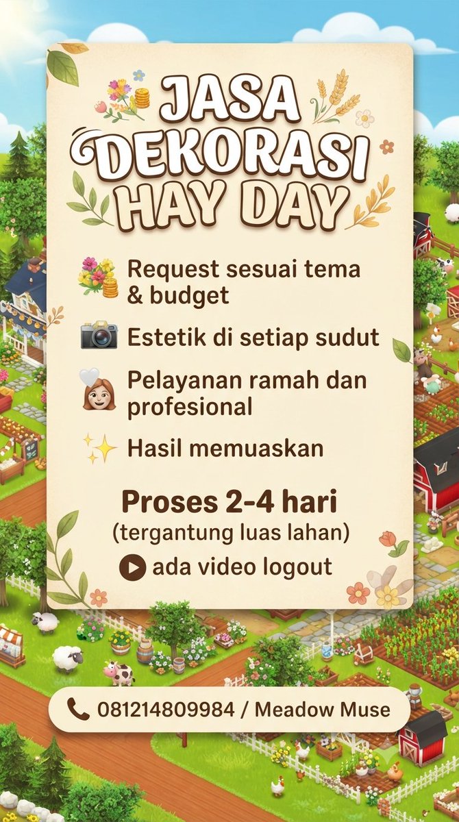 Dianaleil's tweet photo. Ingin farm-mu makin estetik dan berkesan. Yuk, percayakan dekorasinya padaku😍
 https://t.co/vM8EXu0fiB https://t.co/3M7s6wcfgx
