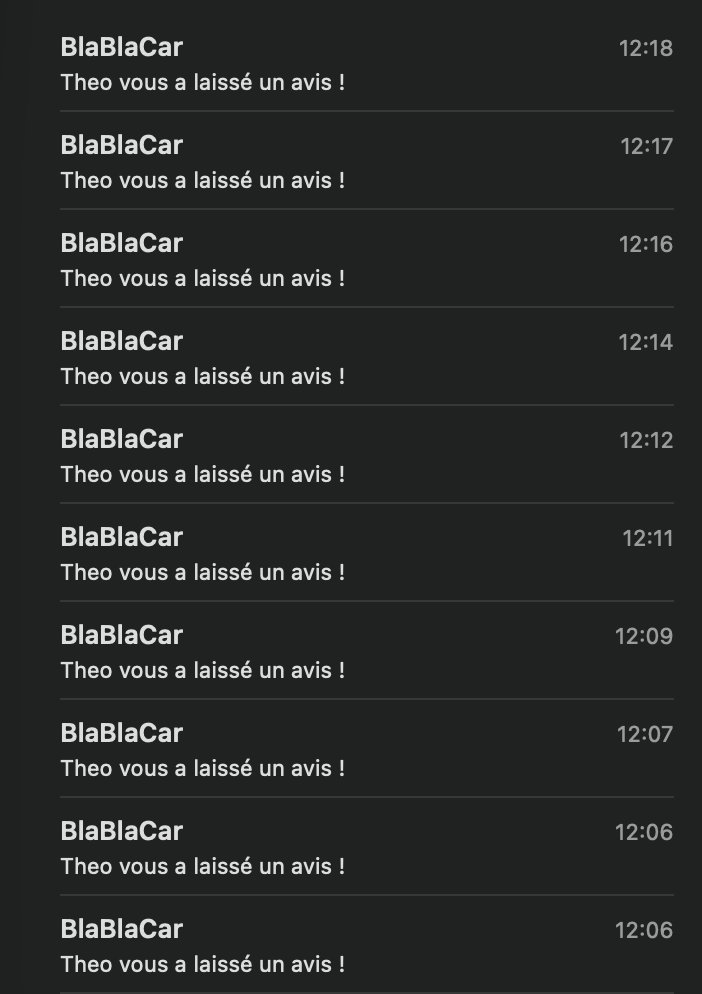 flm_'s tweet photo. @BlaBlaCar_FR Euh tout va bien dans vos envois de mail ? https://t.co/mpYopBxT4n