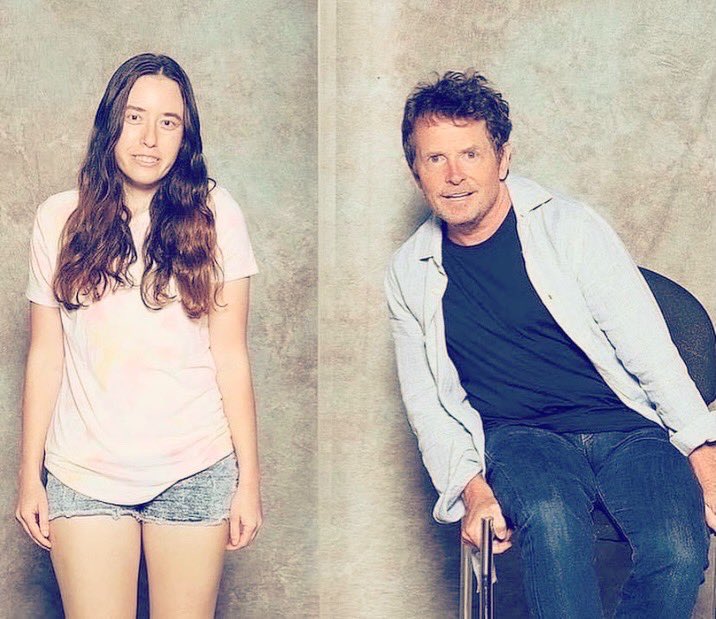 slynnsamantha's tweet photo. A cool thing I did during Covid 💌 35 anniversary of Back to The Future and I got to meet Michael J Fox & Christopher Lloyd & hear them talk about the behind the scenes #MartyMcFly #DocBrown https://t.co/2CAmi9HQq6